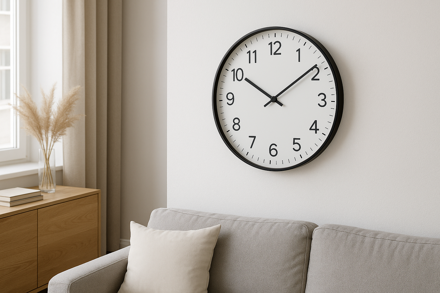 Relógio Minimalista - Vista 3/4